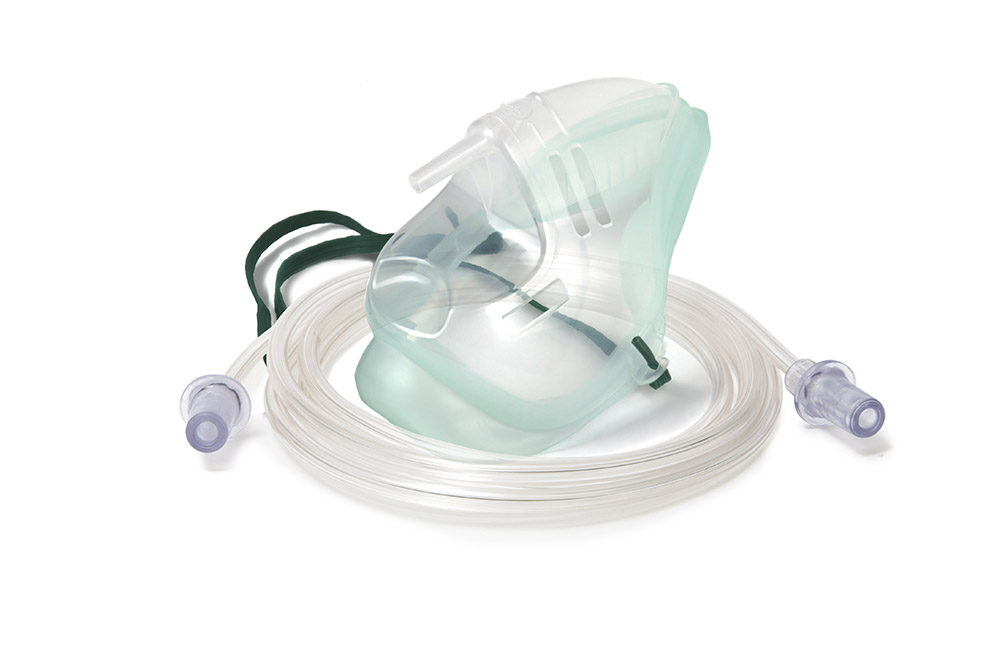 Intersurgical EcoLite™, adult, medium concentration oxygen mask with tube, 2.1m