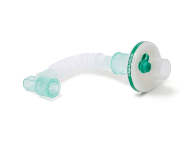 Clear-Therm™ Midi HMEF with luer port, SuperSet™ catheter mount and fixed elbow