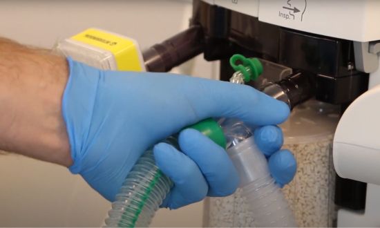 How to set up a DuoFlow™ single limb bi-lumen breathing system.