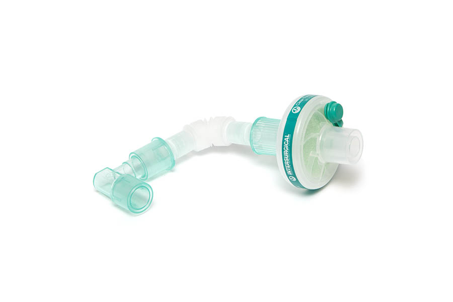 Clear-Therm 3 HMEF with luer port, Superset™ catheter mount and elbow